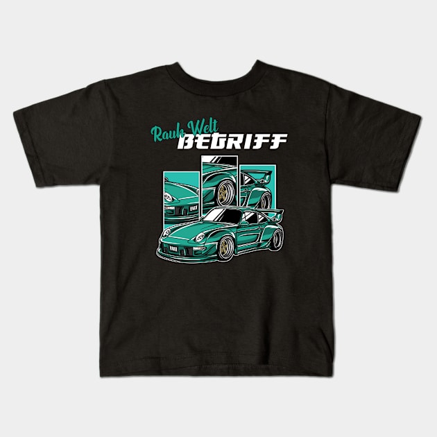 RWB CAR Kids T-Shirt by mirailecs